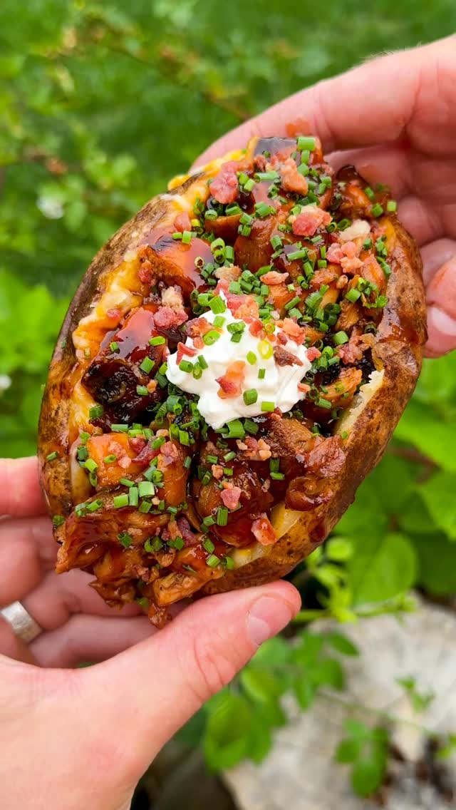 Honey BBQ Chicken Baked Potatoes